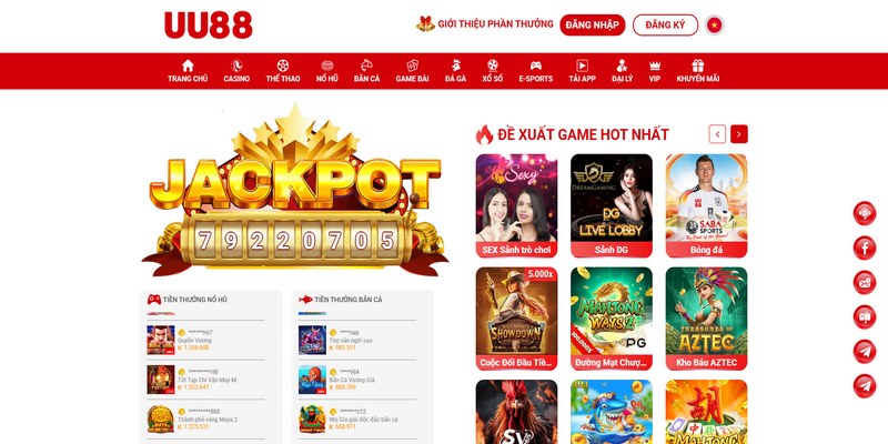 Nhà cái UU88 là điểm đến hàng đầu
